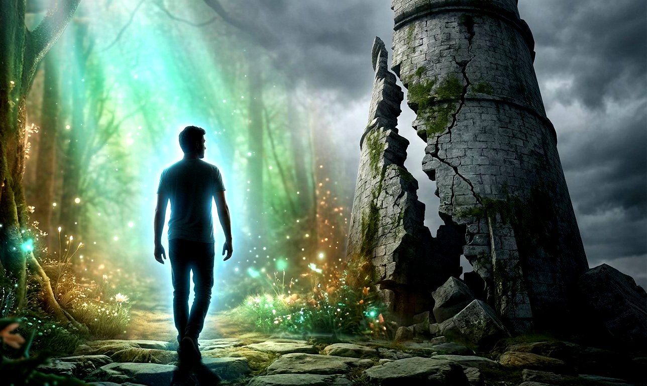 Spiritual detachment and awakening of the Divine Masculine after a life crisis.