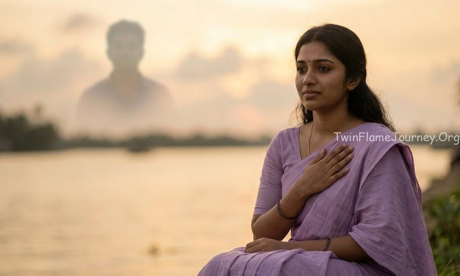 A young South Indian woman feeling the inner yearn and ache of a Twin Flame connection before meeting.