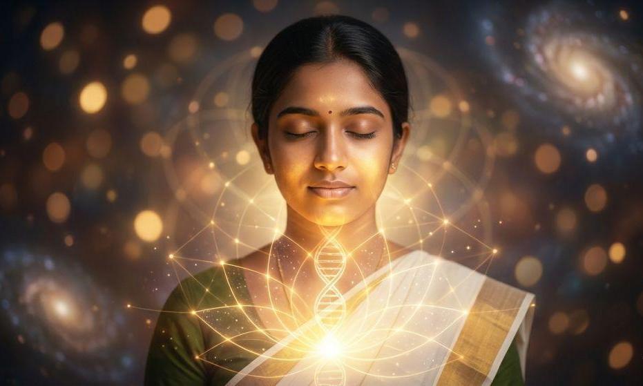 Glowing heart chakra symbolizing spiritual awakening