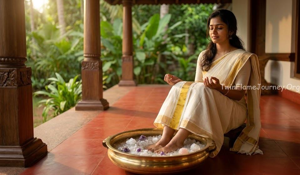 performing salt water energy cleansing for spiritual growth