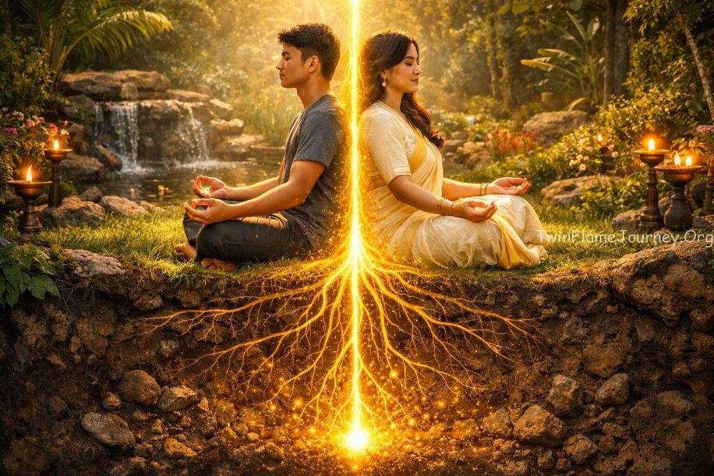 connection between Divine Counterparts being cleared by ancestral light.