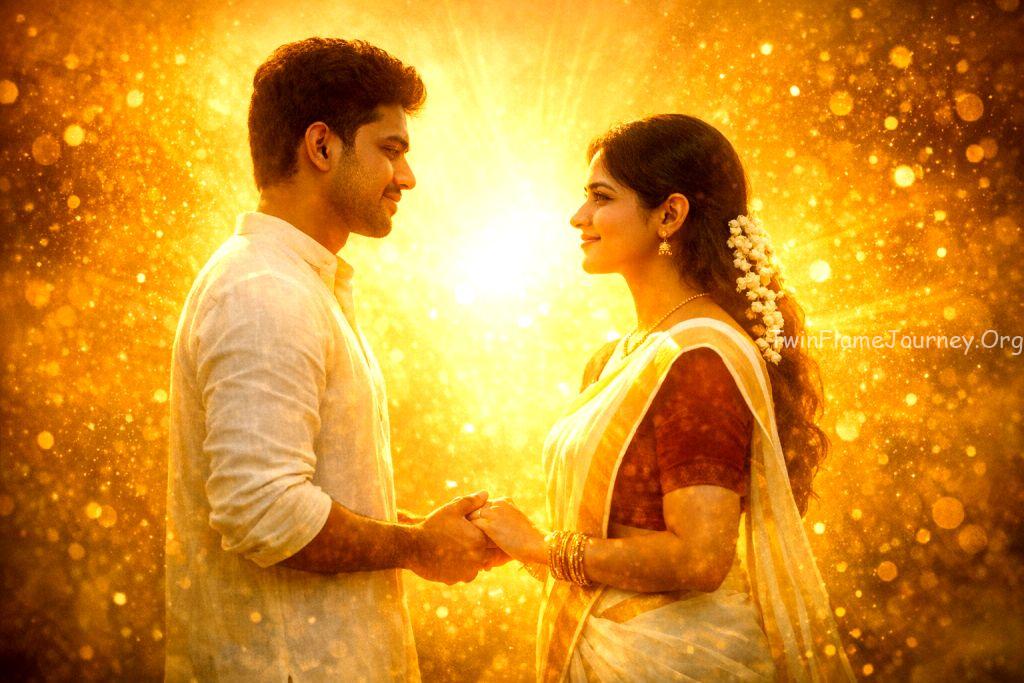 Spiritual soul connection and aura healing of a South Indian couple.