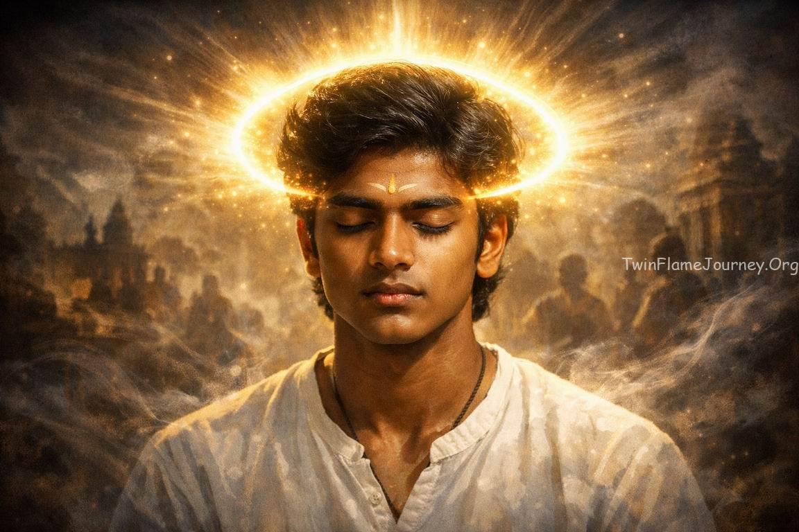 Subconscious mind visualization with a South Indian youth